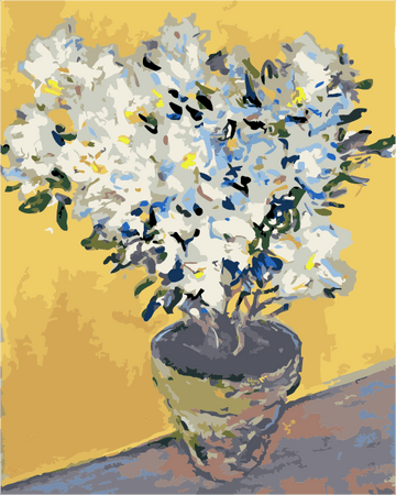 A Yellow White Vase