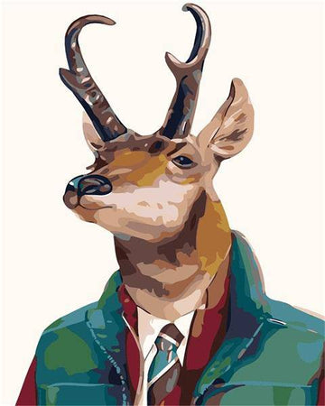A Gentle Green Suited Deer
