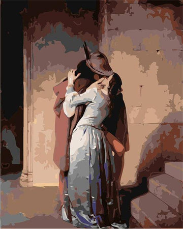 A Kiss Infront of Stairs