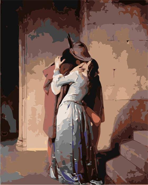 A Kiss Infront of Stairs