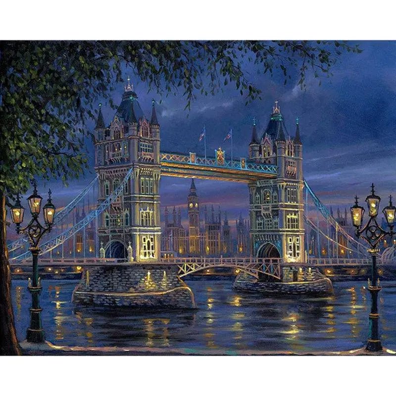 A London Bridge At Night