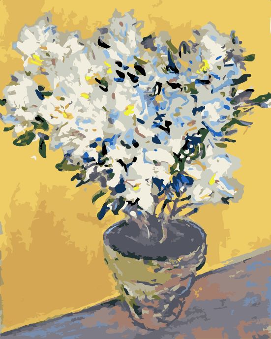 A Yellow White Vase