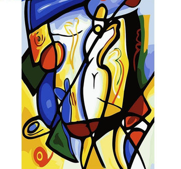 Abstract Golf Painting