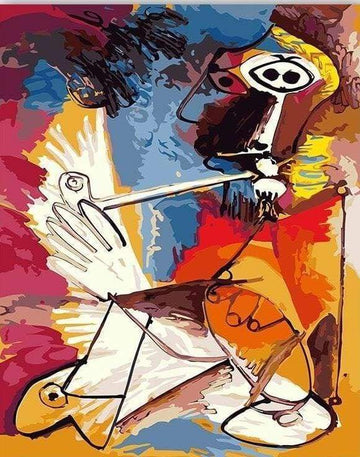 Abstract Man With Pipe