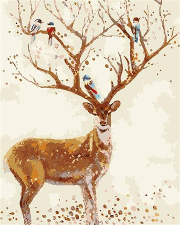 Birds Tree Deer