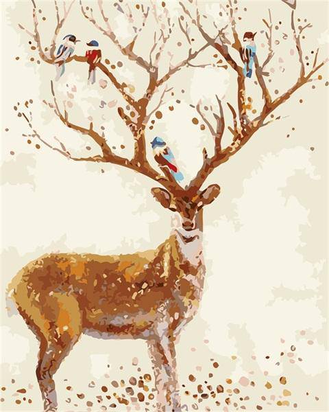 Birds Tree Deer