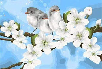 Birds and White Magnolia