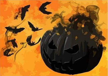 Black pumpkin and Bats