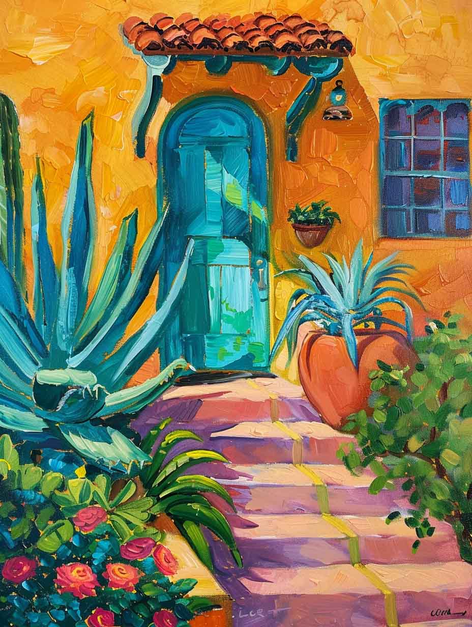 Blue Door Blossoms