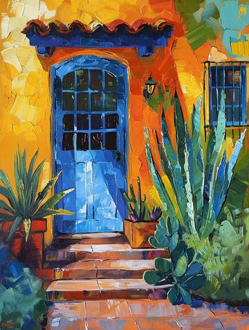 Blue Tile Door