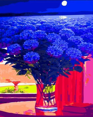 Blue hydrangeas