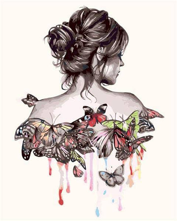 Butterfly In Back Girl