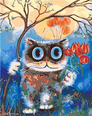 Cat With Flower