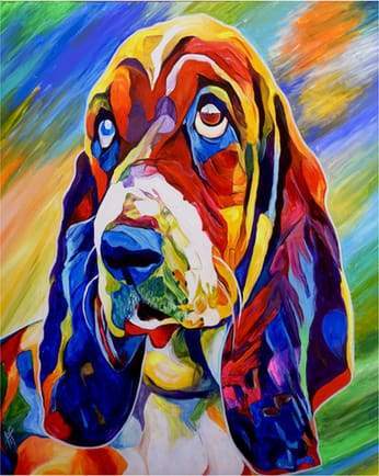 Colorful Dog Watercolor