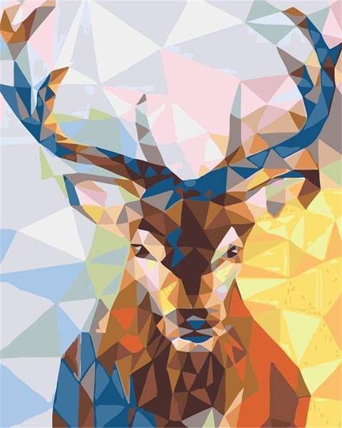 Colorful Geometric Deer