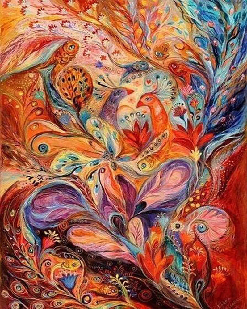 Abstract Peacocks