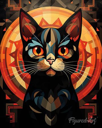 Art Deco Black Cat