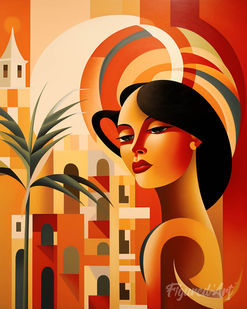 Art Deco Woman in Cuba