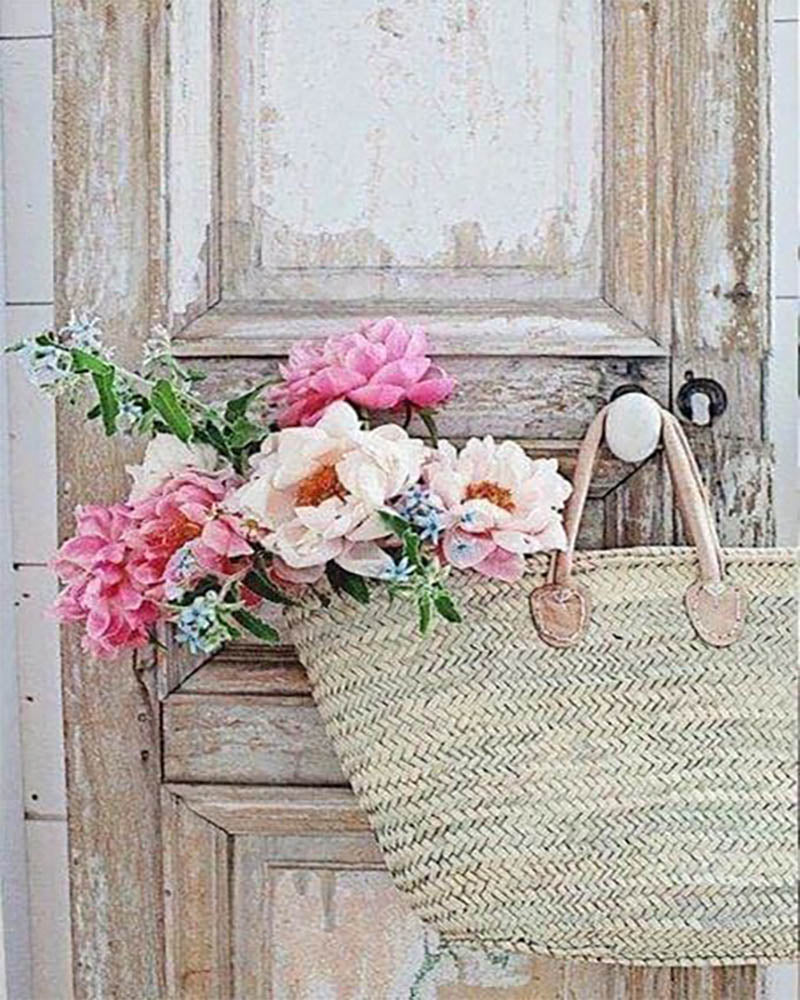 Bag and flowers