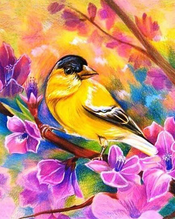 Bird and Flowers
