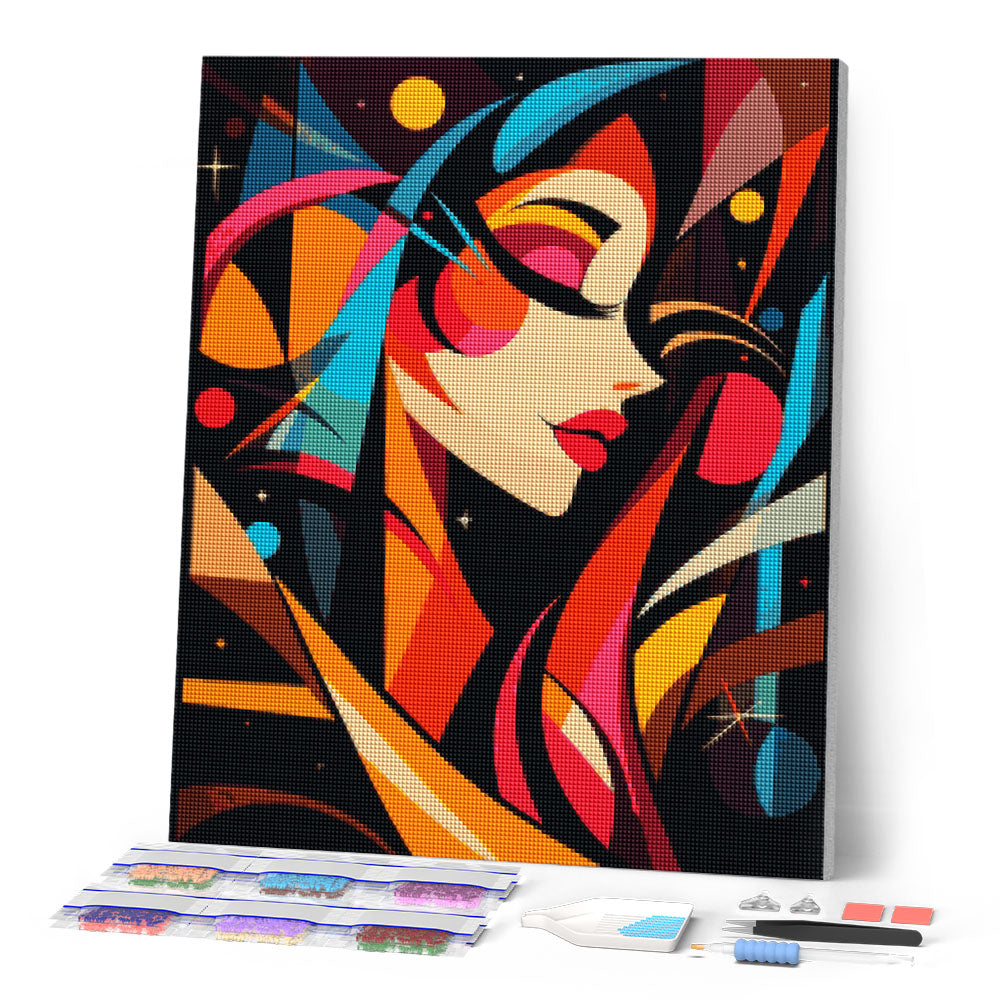Bold Abstract Cosmic Girl