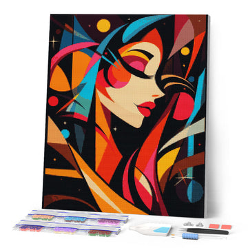 Bold Abstract Cosmic Girl
