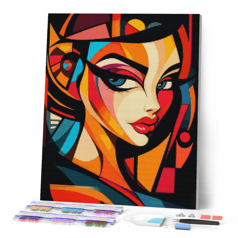 Bold Abstract Glamour Face