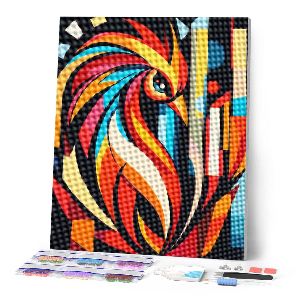 Bold Abstract Rooster