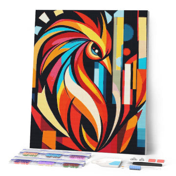 Bold Abstract Rooster