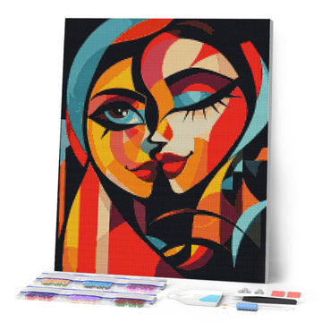 Bold Abstract Two Ladies