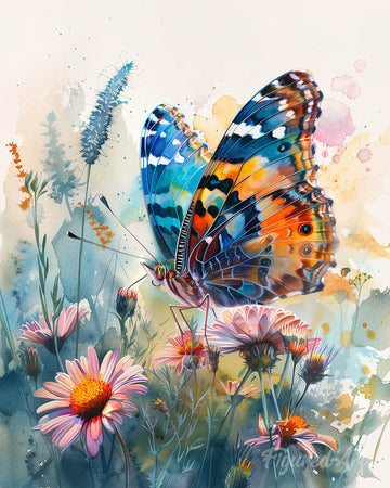 Butterfly and Flowers