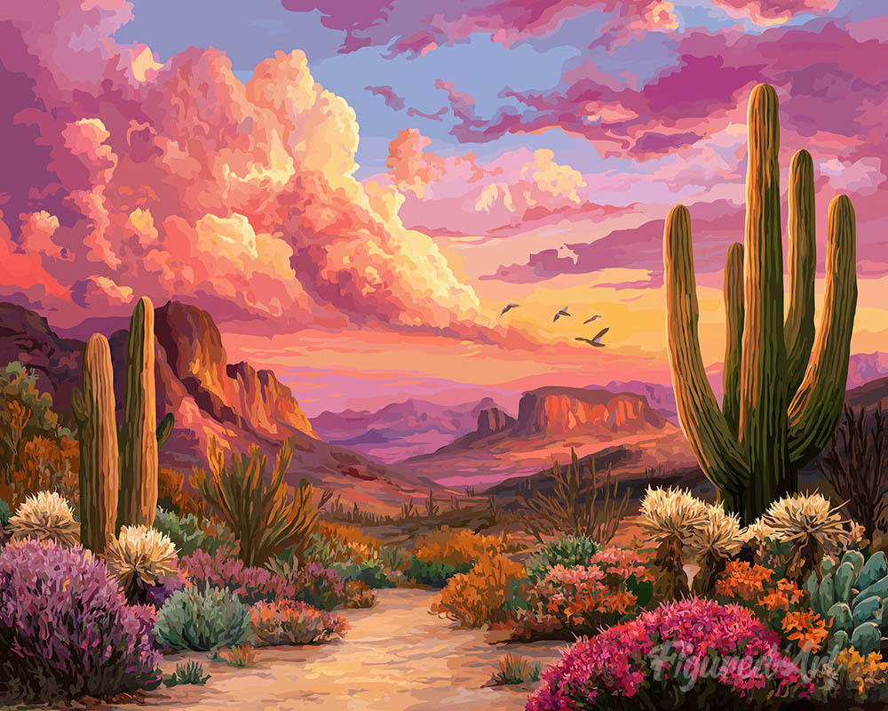 Cactus Valley at Sunset