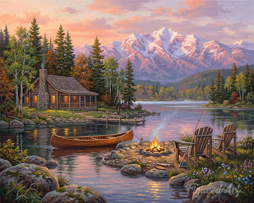 Campfire by the Lake