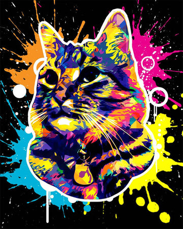 Cat Splash Pop Art