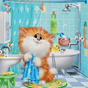 Cat in the Bathroom