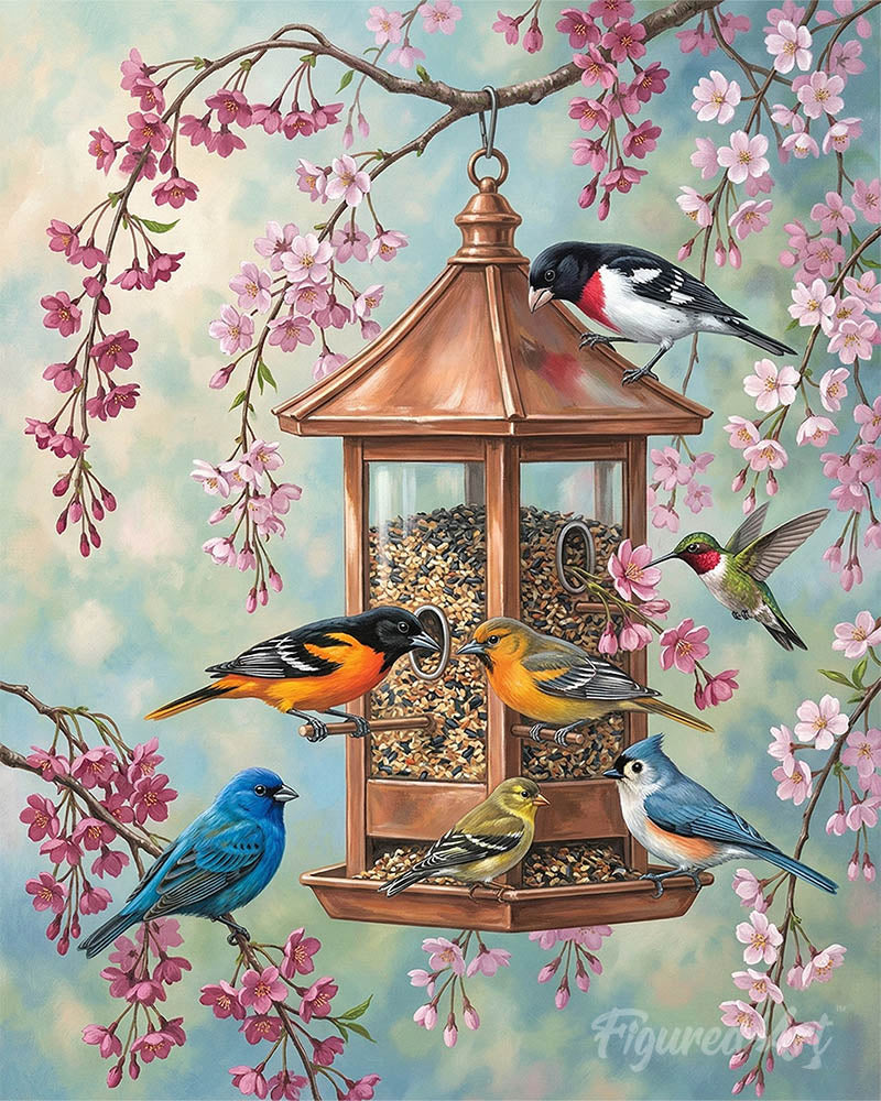 Cherry Blossom Birds