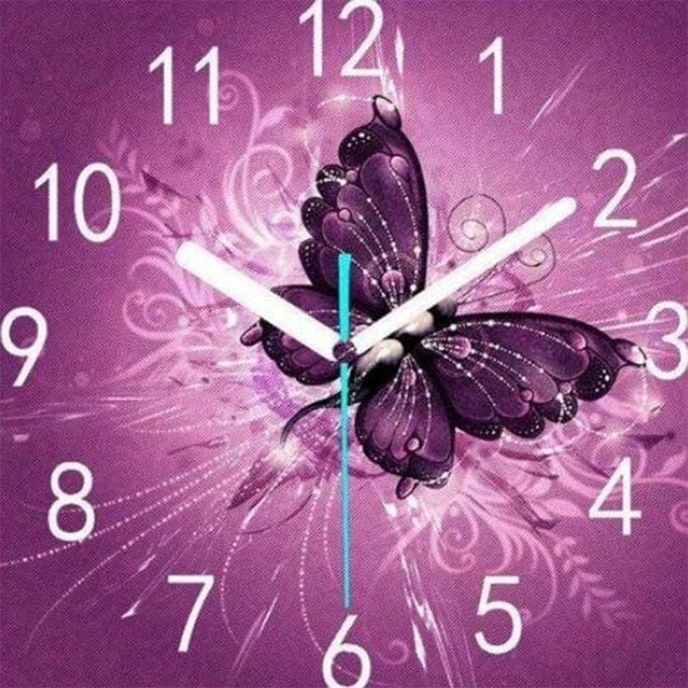 Clock and Butterflies