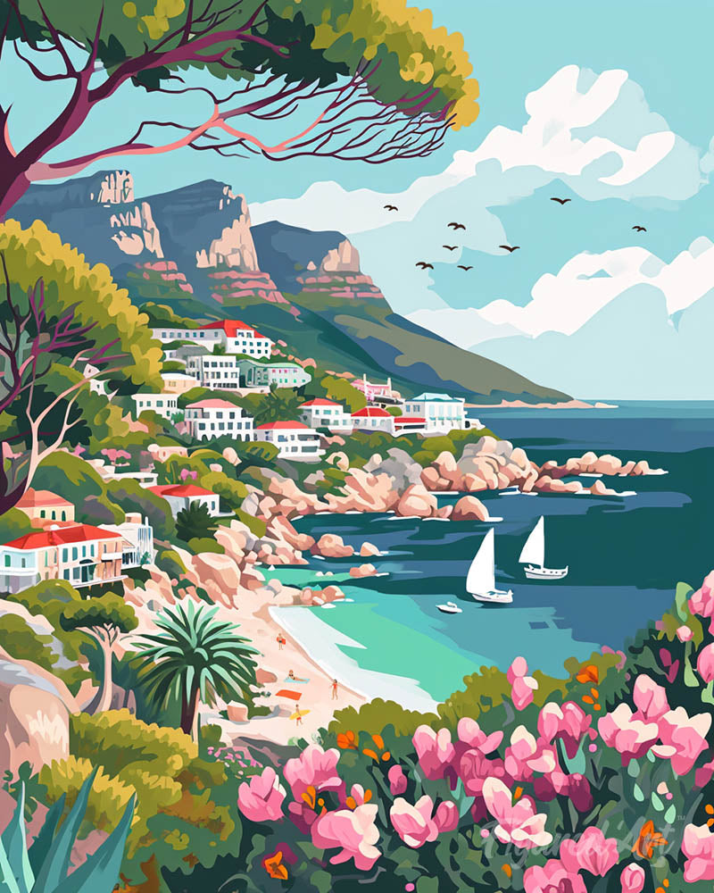 Coastal City in Spring