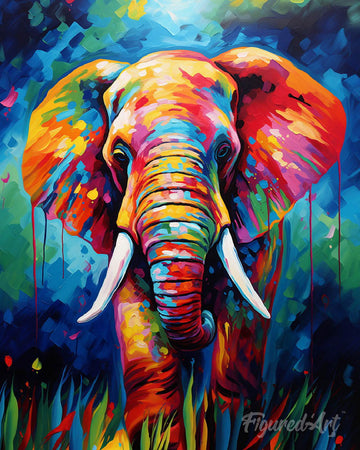 Colorful Abstract Elephant