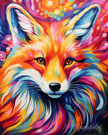 Colorful Abstract Fox
