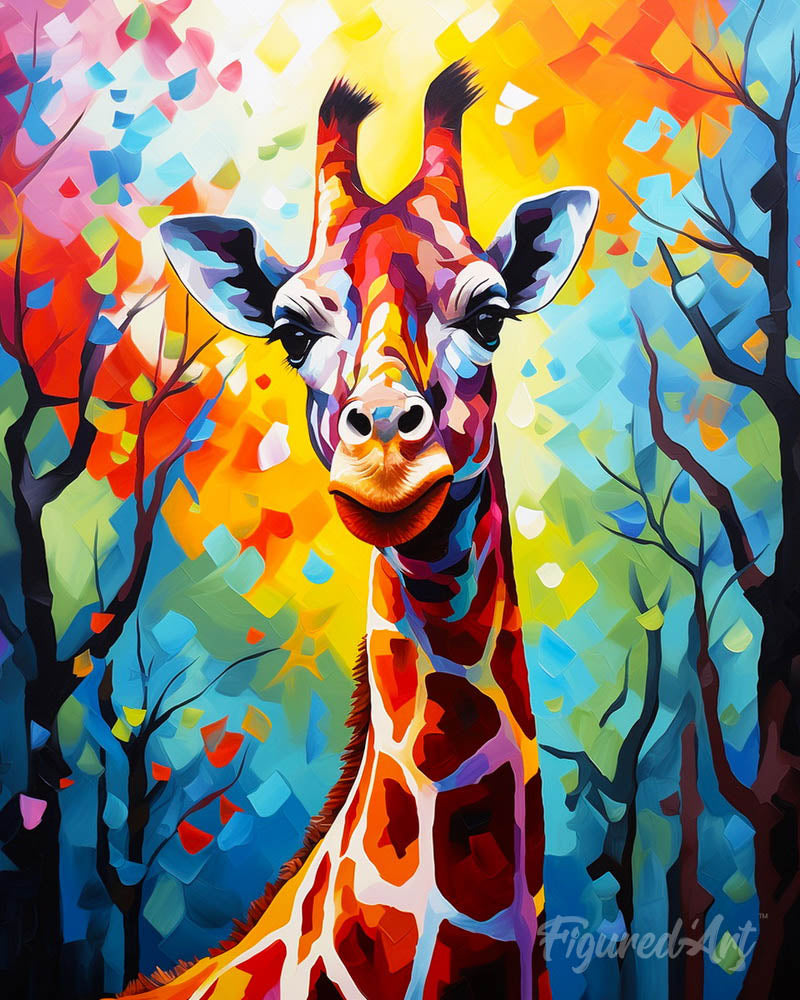 Colorful Abstract Giraffe