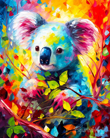 Colorful Abstract Koala