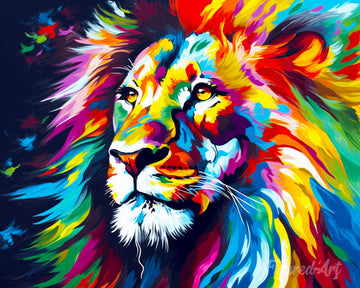 Colorful Abstract Lion