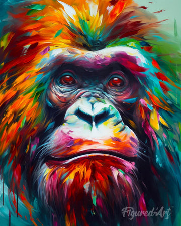 Colorful Abstract Orangutan