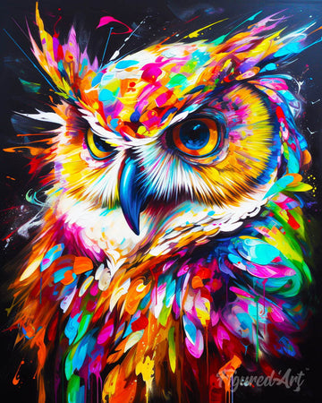 Colorful Abstract Owl