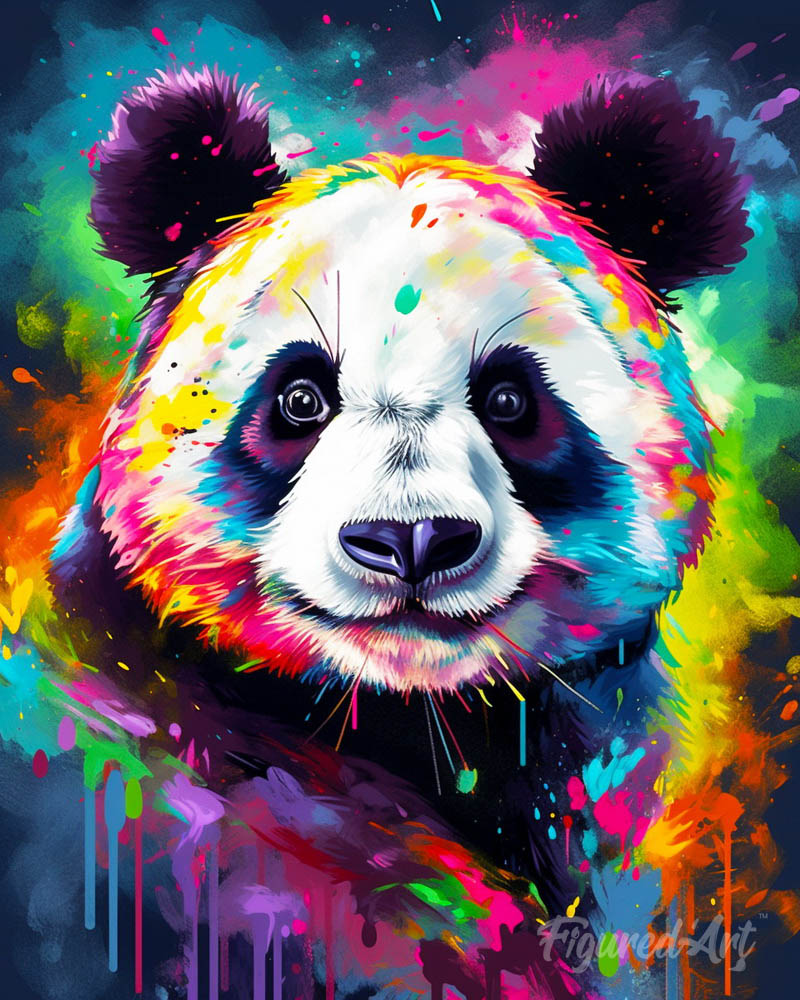 Colorful Abstract Panda