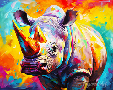 Colorful Abstract Rhinoceros