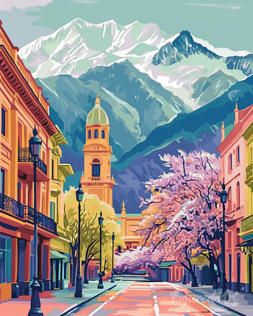 Colorful Alpine Village