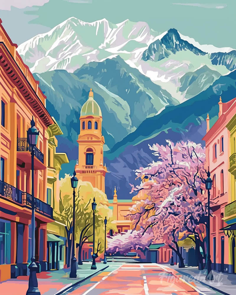 Colorful Alpine Village