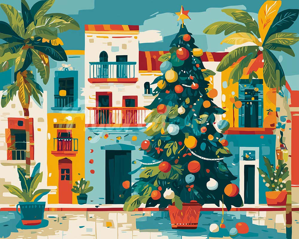 Colorful Holiday Plaza